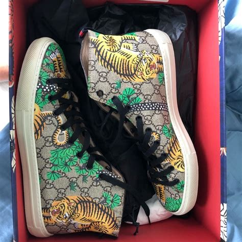 kid ink wear with gucci bengal high top sneaker|gucci kids shoes.